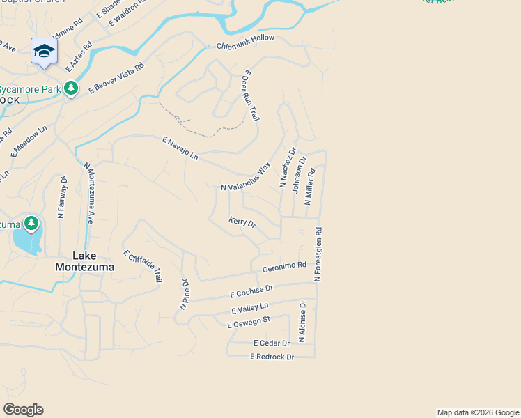 map of restaurants, bars, coffee shops, grocery stores, and more near 4825 East Lavin Lane in Lake Montezuma