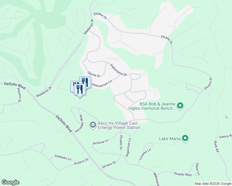 map of restaurants, bars, coffee shops, grocery stores, and more near 93 Panorama Drive in Hot Springs Village
