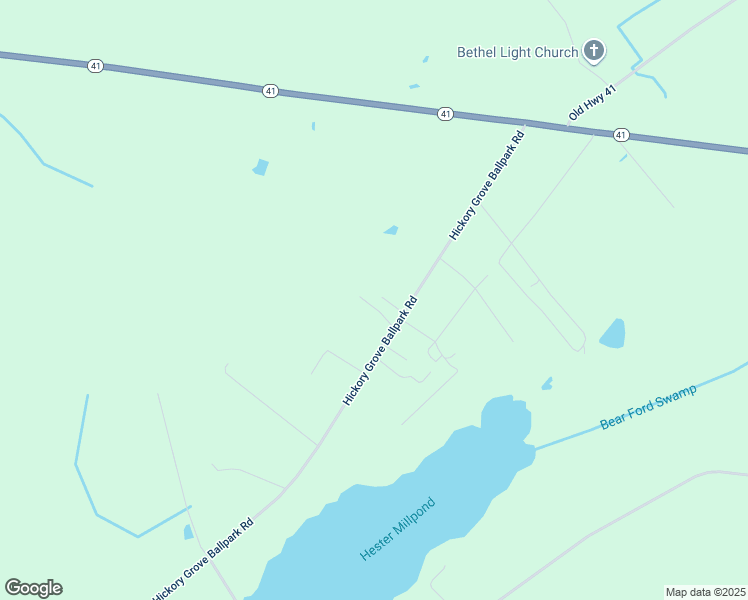 map of restaurants, bars, coffee shops, grocery stores, and more near 542 Hickory Grove Ballpark Road in Bladenboro