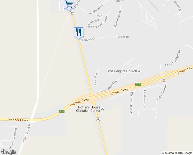 map of restaurants, bars, coffee shops, grocery stores, and more near 5643 Hole in 1 Drive in Prescott