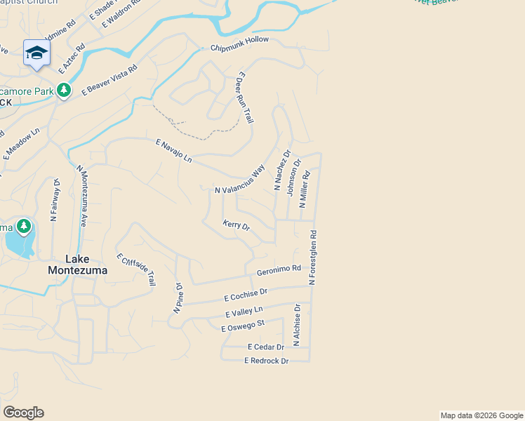 map of restaurants, bars, coffee shops, grocery stores, and more near 4825 East Lavin Lane in Lake Montezuma