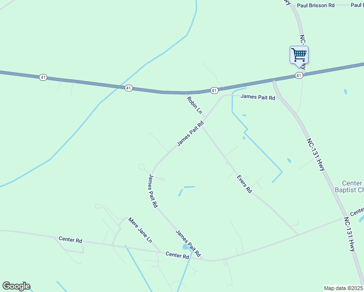 map of restaurants, bars, coffee shops, grocery stores, and more near 727 James Pait Road in Bladenboro