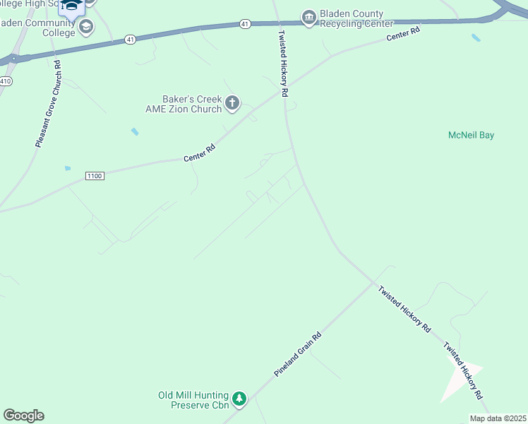map of restaurants, bars, coffee shops, grocery stores, and more near Wilton Drive in Bladen County