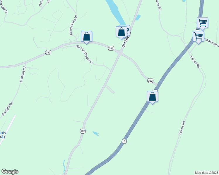 map of restaurants, bars, coffee shops, grocery stores, and more near 147 Horseshoe Circle in Ellijay