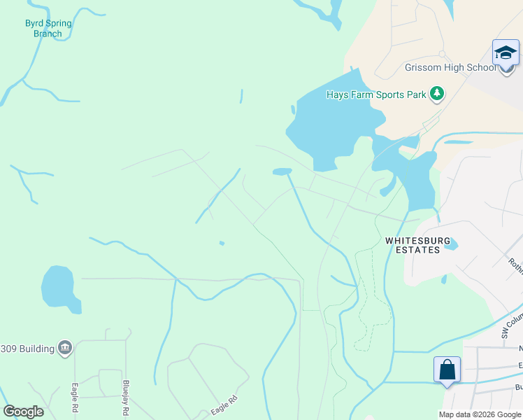 map of restaurants, bars, coffee shops, grocery stores, and more near Redstone Arsenal Boundary in Huntsville