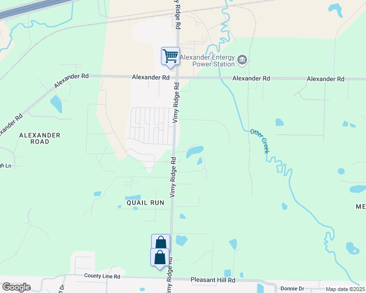 map of restaurants, bars, coffee shops, grocery stores, and more near 12607 Matthew Lane in Alexander