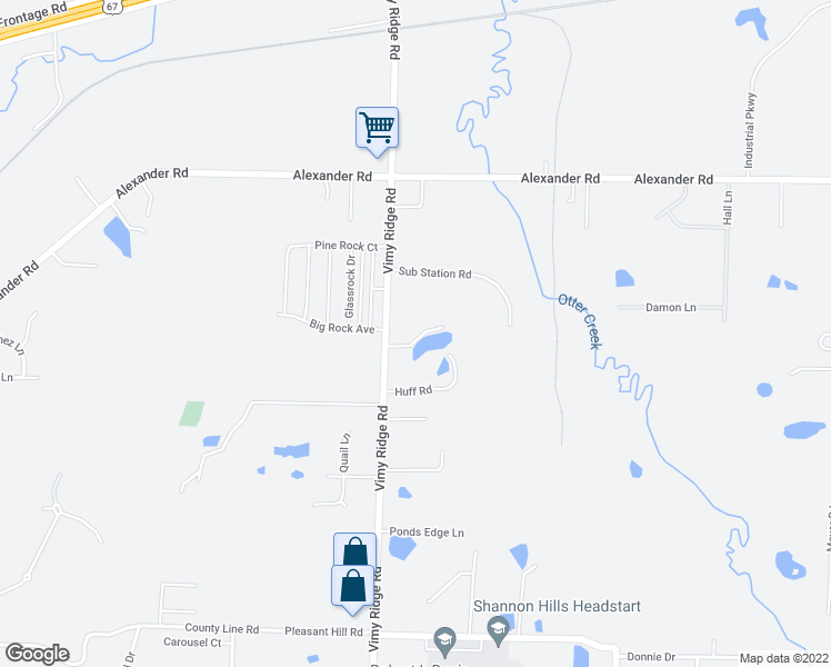 map of restaurants, bars, coffee shops, grocery stores, and more near 12607 Matthew Lane in Alexander