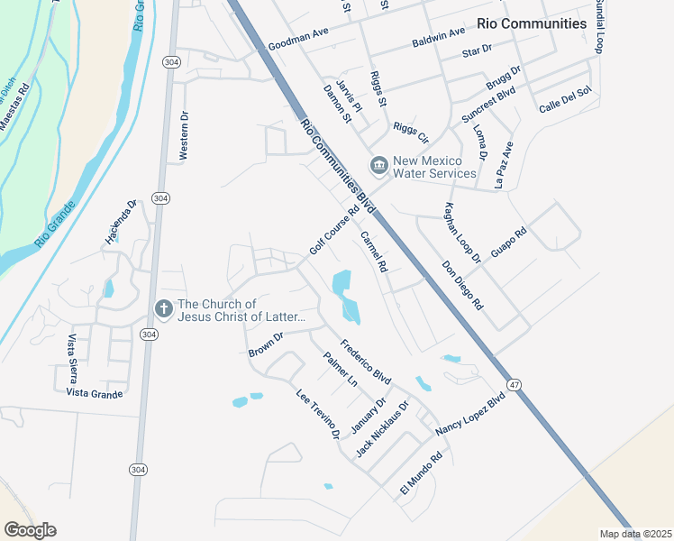map of restaurants, bars, coffee shops, grocery stores, and more near 615 Willowbrook Lane in Belen
