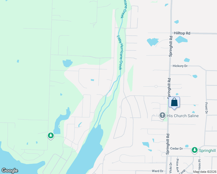 map of restaurants, bars, coffee shops, grocery stores, and more near 7721 South Shoreline Boulevard in Benton
