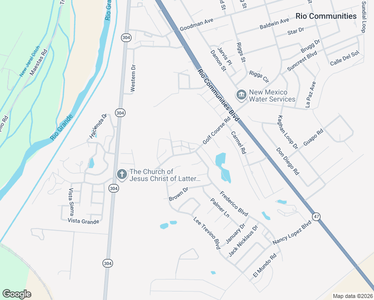 map of restaurants, bars, coffee shops, grocery stores, and more near 207 Greenspoint Lane in Belen