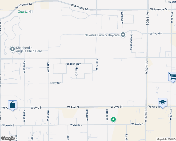 map of restaurants, bars, coffee shops, grocery stores, and more near 3549 Louer Dr in Lancaster