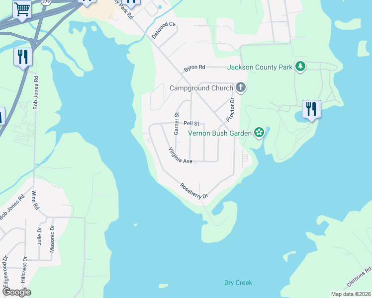 map of restaurants, bars, coffee shops, grocery stores, and more near 910 Buchanan Street in Scottsboro