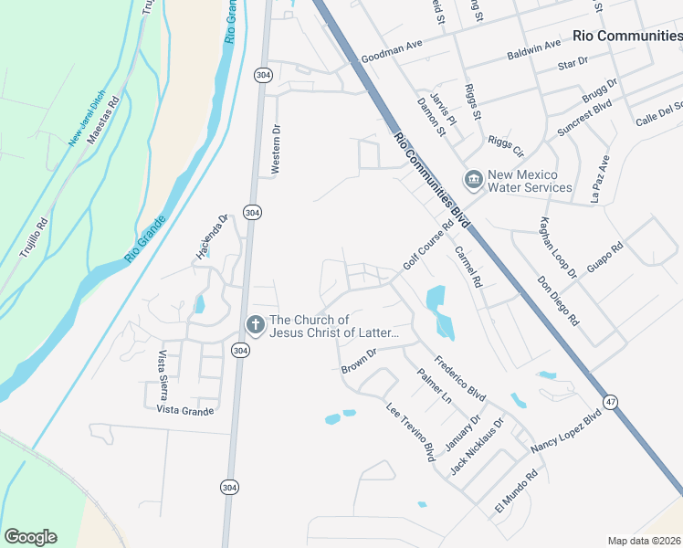map of restaurants, bars, coffee shops, grocery stores, and more near 123 Shoshoni in Belen
