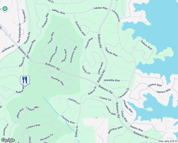 map of restaurants, bars, coffee shops, grocery stores, and more near 6 Cresta Place in Hot Springs Village