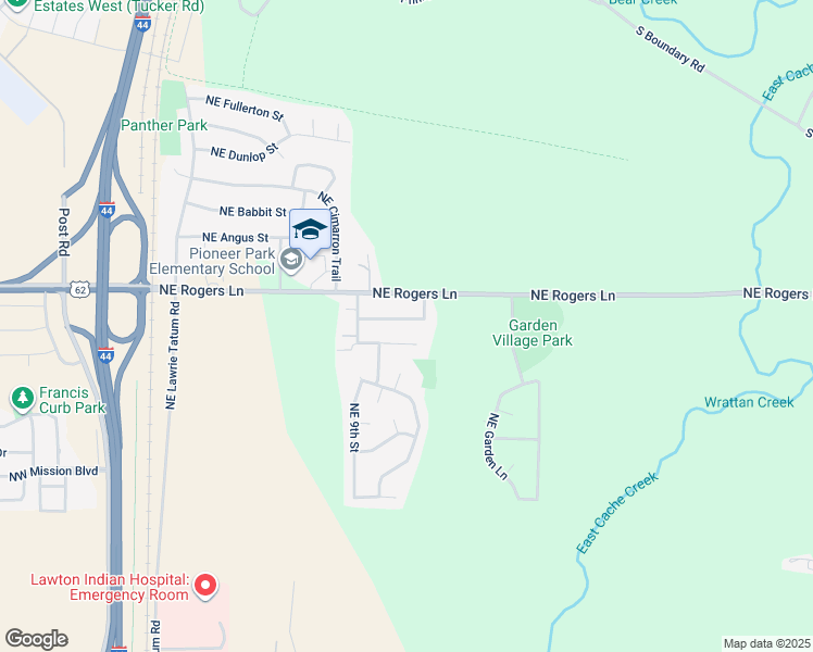 map of restaurants, bars, coffee shops, grocery stores, and more near 912 Northeast Dove Lane in Lawton