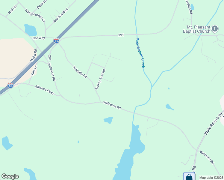 map of restaurants, bars, coffee shops, grocery stores, and more near 1750 Welcome Road in Williamston