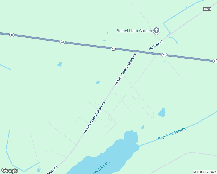 map of restaurants, bars, coffee shops, grocery stores, and more near 368 Hickory Grove Ballpark Road in Bladenboro