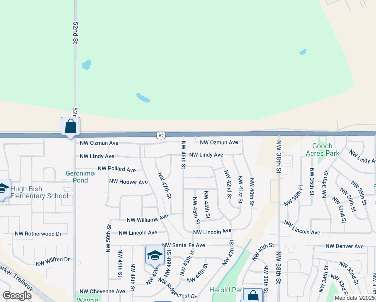 map of restaurants, bars, coffee shops, grocery stores, and more near 4045 Northwest Lindy Avenue in Lawton