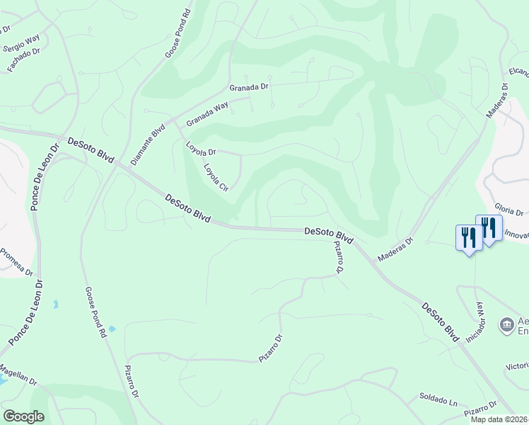 map of restaurants, bars, coffee shops, grocery stores, and more near 9 Realeza Court in Hot Springs Village