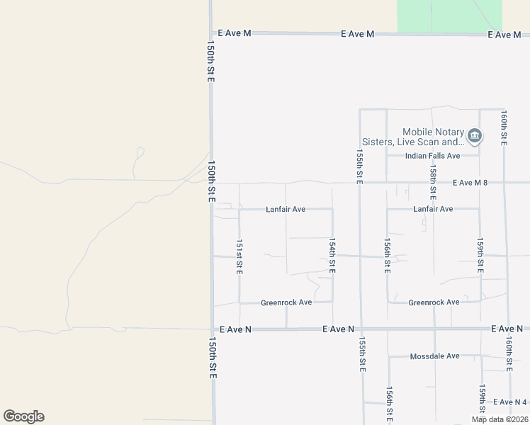 map of restaurants, bars, coffee shops, grocery stores, and more near 15142 Lanfair Avenue in Lancaster