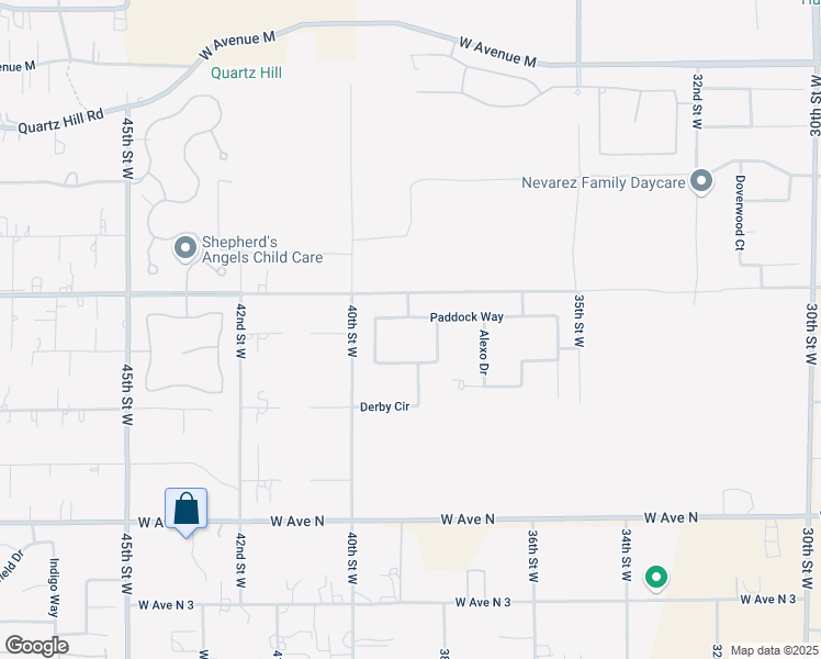 map of restaurants, bars, coffee shops, grocery stores, and more near 3753 West Avenue M10 in Lancaster