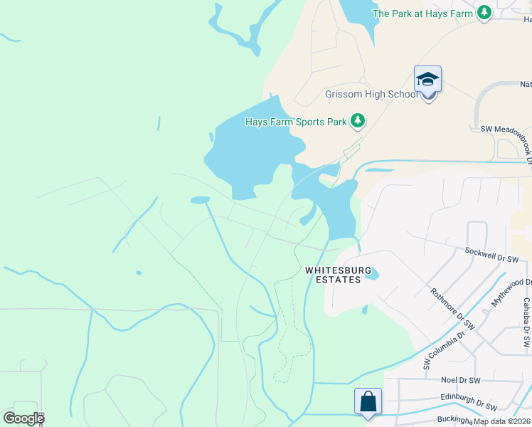 map of restaurants, bars, coffee shops, grocery stores, and more near Unnamed Road in Huntsville