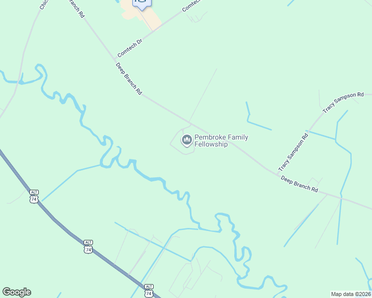 map of restaurants, bars, coffee shops, grocery stores, and more near 5131 Deep Branch Road in Pembroke