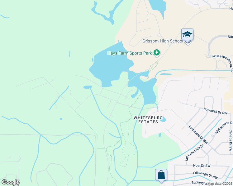 map of restaurants, bars, coffee shops, grocery stores, and more near Unnamed Road in Huntsville