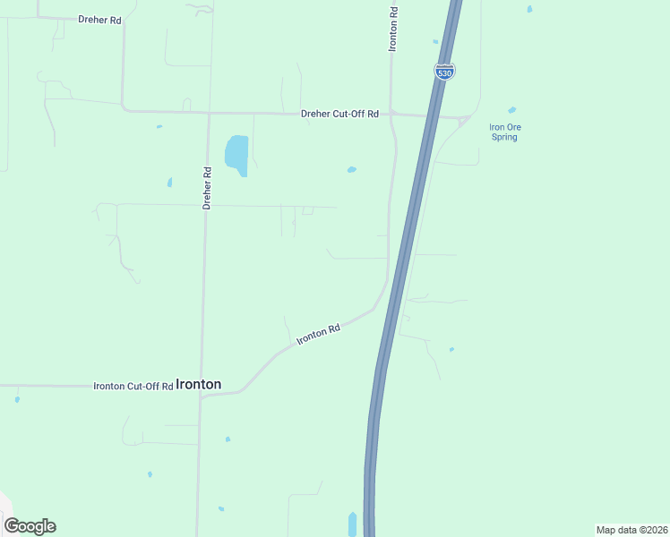 map of restaurants, bars, coffee shops, grocery stores, and more near 12400 Ironton Road in Little Rock