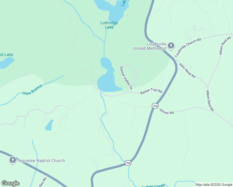 map of restaurants, bars, coffee shops, grocery stores, and more near 366 Barker Trail Road in Cleveland