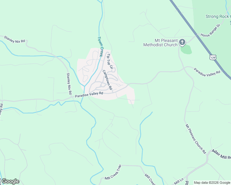 map of restaurants, bars, coffee shops, grocery stores, and more near 1000 Paradise Valley Road in Cleveland