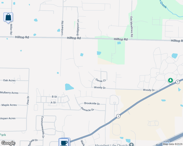 map of restaurants, bars, coffee shops, grocery stores, and more near 318 Sherry Ann Court in Alexander
