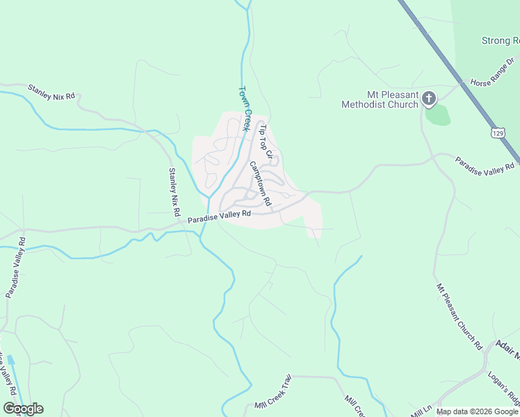 map of restaurants, bars, coffee shops, grocery stores, and more near 23 Campfire Drive in Cleveland