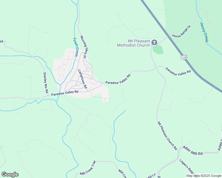 map of restaurants, bars, coffee shops, grocery stores, and more near 773 Paradise Valley Road in Cleveland