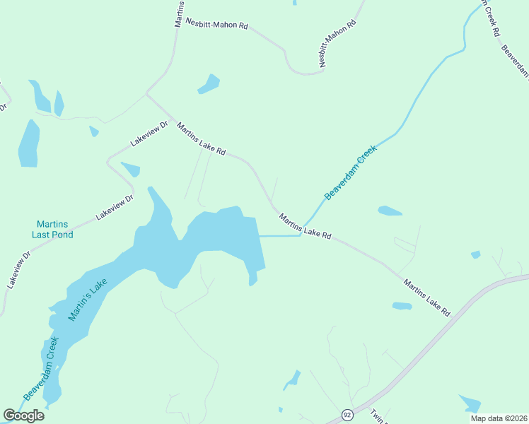 map of restaurants, bars, coffee shops, grocery stores, and more near 1208 Martins Lake Road in Gray Court