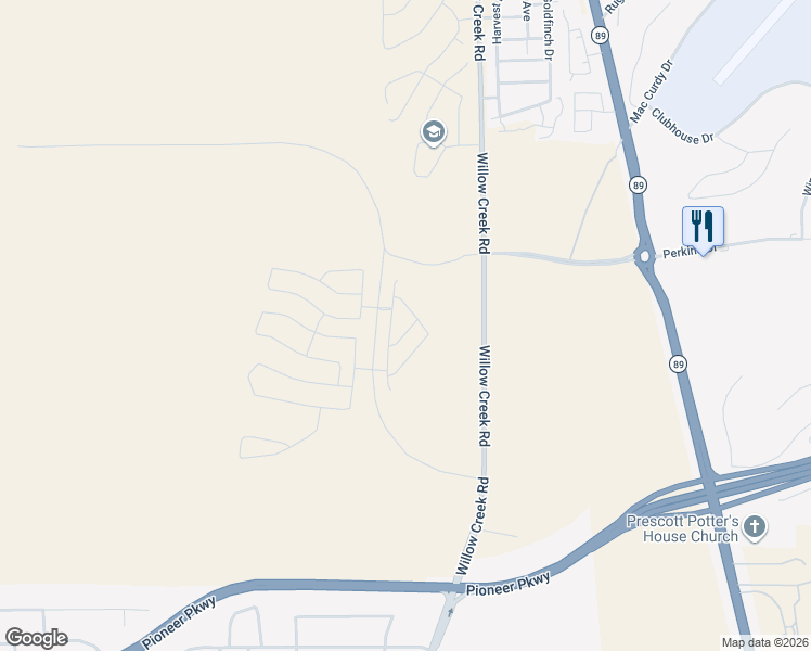 map of restaurants, bars, coffee shops, grocery stores, and more near in Prescott