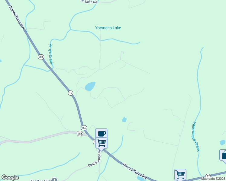 map of restaurants, bars, coffee shops, grocery stores, and more near 440 Skyview Circle in Clarkesville