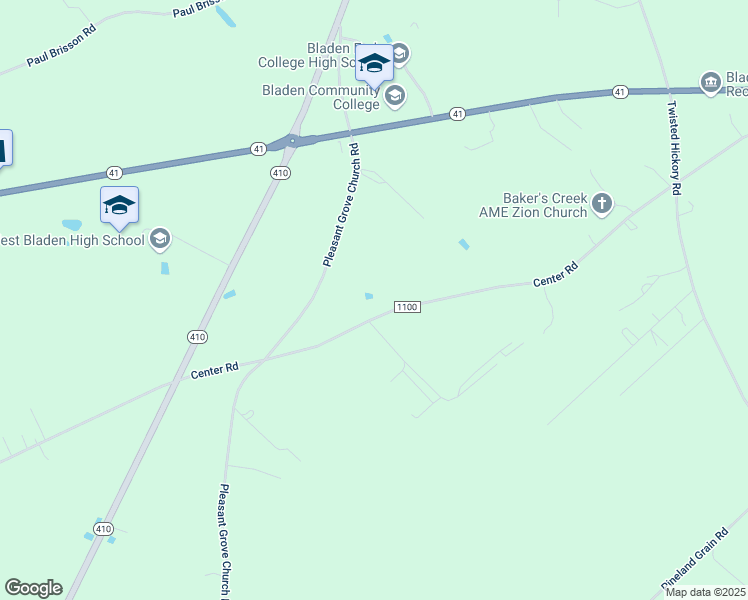 map of restaurants, bars, coffee shops, grocery stores, and more near 1370 Center Road in Bladenboro