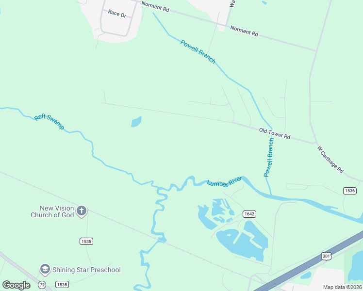 map of restaurants, bars, coffee shops, grocery stores, and more near 288 River Road in Lumberton