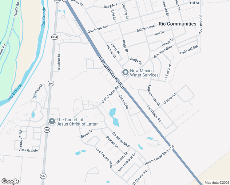 map of restaurants, bars, coffee shops, grocery stores, and more near 701 Carmel Road in Belen