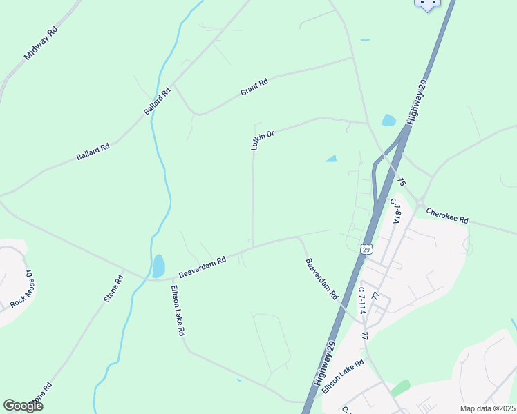 map of restaurants, bars, coffee shops, grocery stores, and more near 219 Lufkin Drive in Williamston