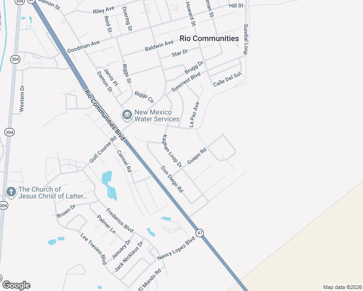 map of restaurants, bars, coffee shops, grocery stores, and more near 1339 Kaghan Loop Drive in Belen