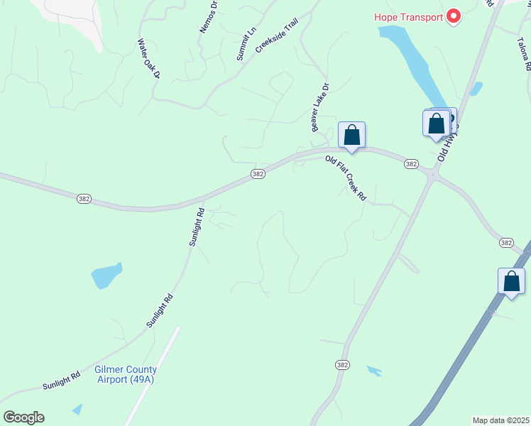 map of restaurants, bars, coffee shops, grocery stores, and more near 802 Timber Ridge Lane in Ellijay