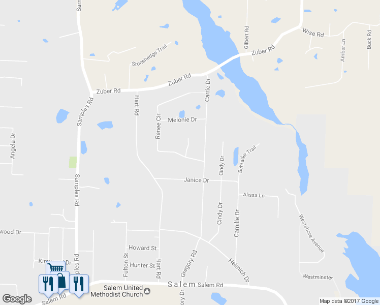 map of restaurants, bars, coffee shops, grocery stores, and more near 7852 Renee Circle in Benton