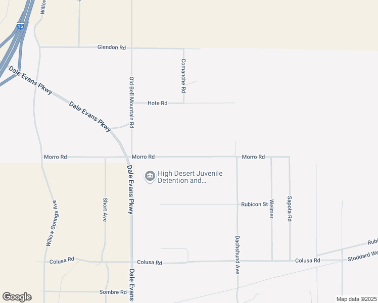map of restaurants, bars, coffee shops, grocery stores, and more near Morro Road in Apple Valley