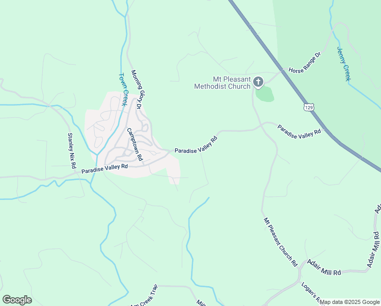 map of restaurants, bars, coffee shops, grocery stores, and more near 773 Paradise Valley Road in Cleveland