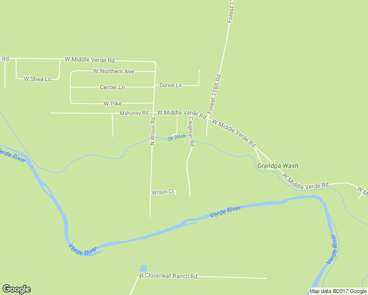 map of restaurants, bars, coffee shops, grocery stores, and more near 4610 Caughran Road in Camp Verde