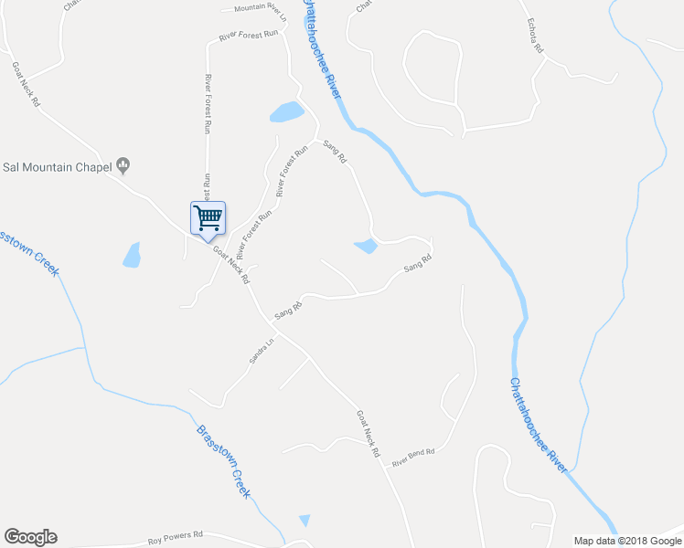 map of restaurants, bars, coffee shops, grocery stores, and more near Sang Springs Trail in White County