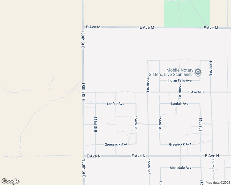 map of restaurants, bars, coffee shops, grocery stores, and more near 152nd Street East in Los Angeles County