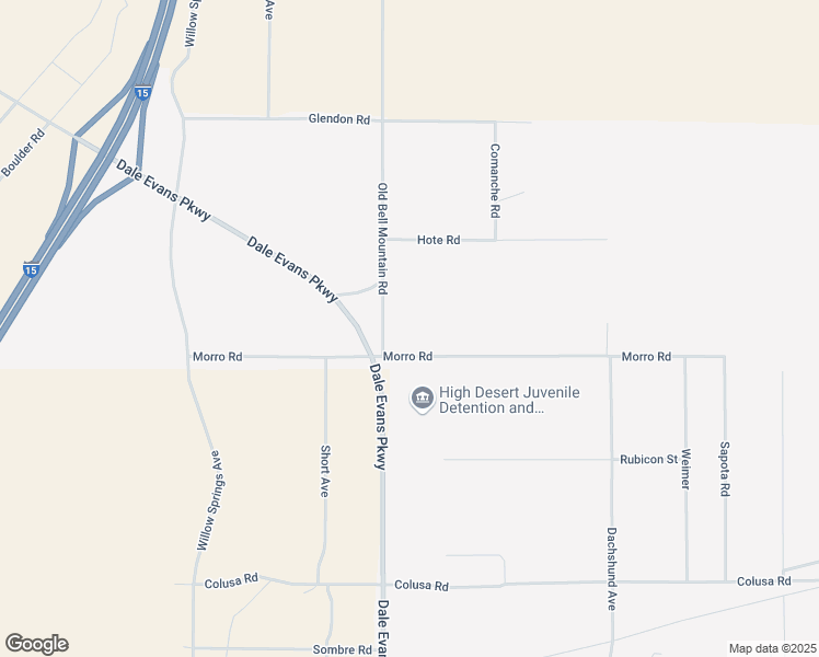 map of restaurants, bars, coffee shops, grocery stores, and more near Morro Road in Apple Valley